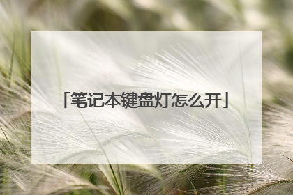 笔记本键盘灯怎么开