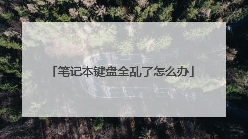 笔记本键盘全乱了怎么办