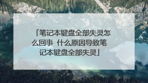 笔记本键盘全部失灵怎么回事 什么原因导致笔记本键盘全部失灵