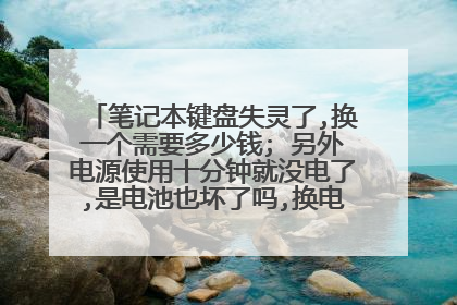 笔记本键盘失灵了,换一个需要多少钱; 另外电源使用十分钟就没电了,是电池也坏了吗,换电池又要多少钱呢