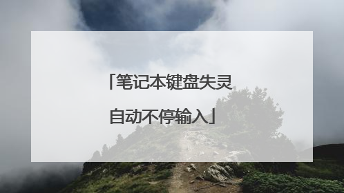 笔记本键盘失灵自动不停输入