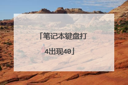 笔记本键盘打4出现40