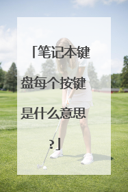 笔记本键盘每个按键是什么意思?