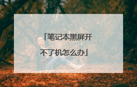 笔记本黑屏开不了机怎么办