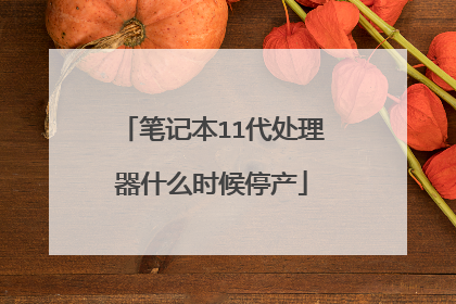笔记本11代处理器什么时候停产