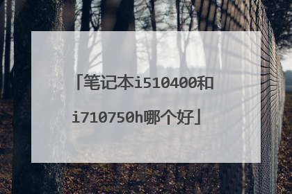 笔记本i510400和i710750h哪个好
