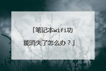 笔记本wifi功能消失了怎么办?