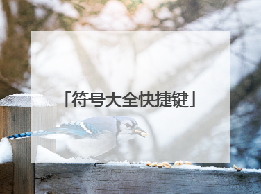符号大全快捷键