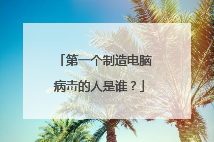 第一个制造电脑病毒的人是谁?