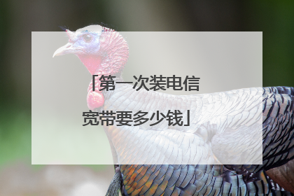 第一次装电信宽带要多少钱