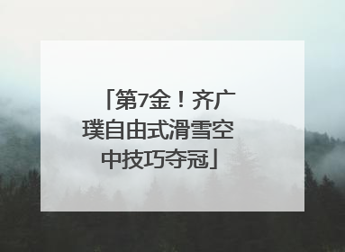 第7金!齐广璞自由式滑雪空中技巧夺冠