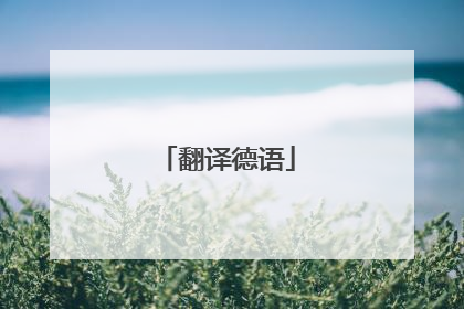 翻译德语