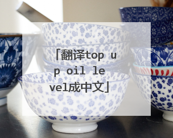 翻译top up oil level成中文