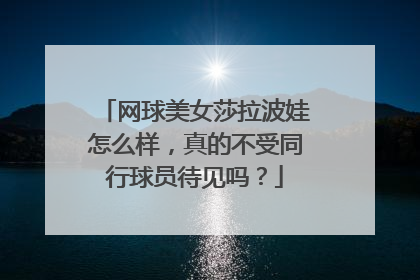 网球美女莎拉波娃怎么样，真的不受同行球员待见吗？