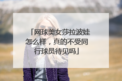 网球美女莎拉波娃怎么样，真的不受同行球员待见吗