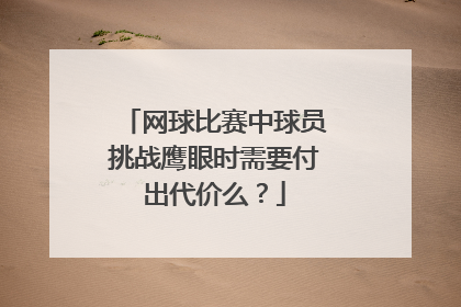 网球比赛中球员挑战鹰眼时需要付出代价么?