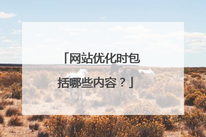 网站优化时包括哪些内容？