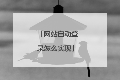 网站自动登录怎么实现