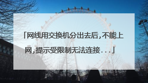 网线用交换机分出去后,不能上网,提示受限制无法连接...