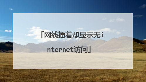 网线插着却显示无internet访问