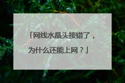 网线水晶头接错了,为什么还能上网?