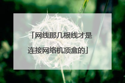 网线那几根线才是连接网络机顶盒的