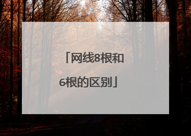 网线8根和6根的区别