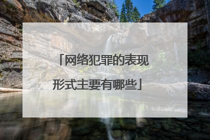网络犯罪的表现形式主要有哪些