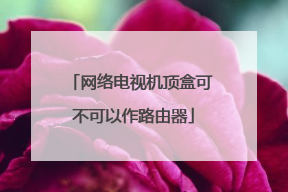 网络电视机顶盒可不可以作路由器