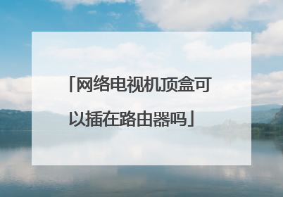 网络电视机顶盒可以插在路由器吗