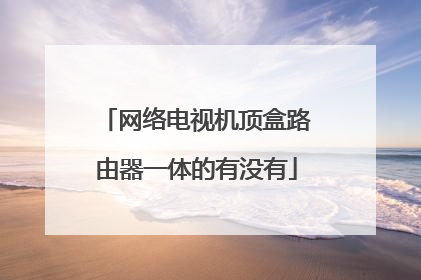 网络电视机顶盒路由器一体的有没有