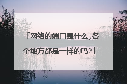 网络的端口是什么,各个地方都是一样的吗?
