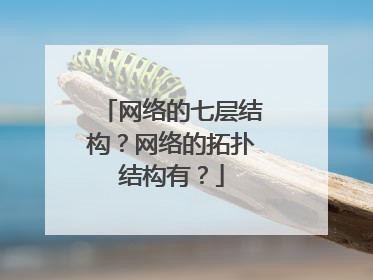 网络的七层结构？网络的拓扑结构有？