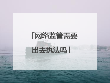 网络监管需要出去执法吗
