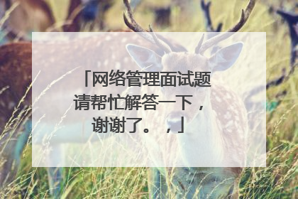 网络管理面试题请帮忙解答一下，谢谢了。，