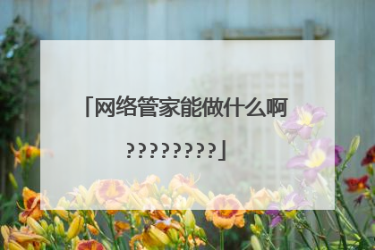 网络管家能做什么啊????????
