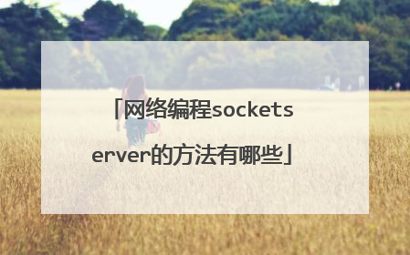 网络编程socketserver的方法有哪些