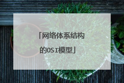 网络体系结构的OSI模型