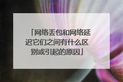 网络丢包和网络延迟它们之间有什么区别或引起的原因
