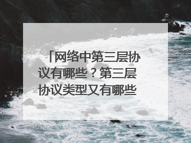 网络中第三层协议有哪些？第三层协议类型又有哪些？我对这两个概念不太明白。