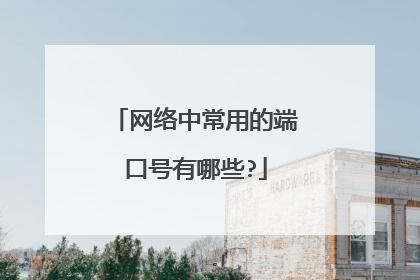 网络中常用的端口号有哪些?