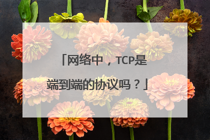 网络中，TCP是端到端的协议吗？