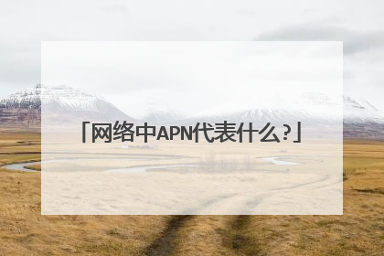 网络中APN代表什么?