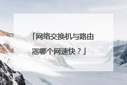 网络交换机与路由器哪个网速快？