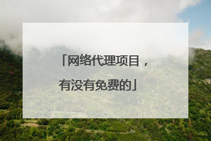 网络代理项目，有没有免费的