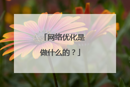 网络优化是做什么的？