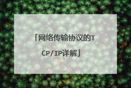 网络传输协议的TCP/IP详解