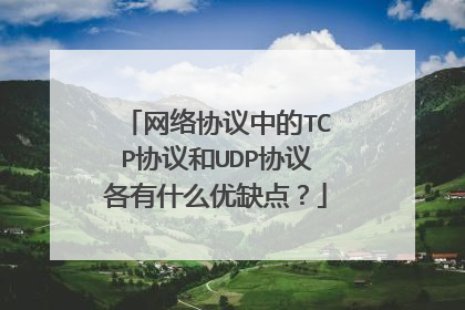 网络协议中的TCP协议和UDP协议各有什么优缺点?