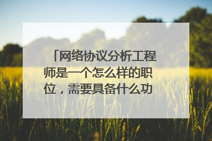 网络协议分析工程师是一个怎么样的职位，需要具备什么功能？和网络工程师有什么区别？