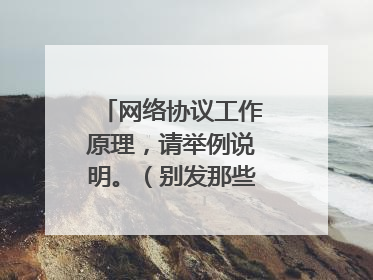 网络协议工作原理,请举例说明。(别发那些复制的)
